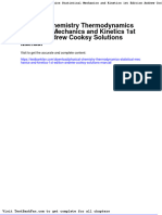 Dwnload Full Physical Chemistry Thermodynamics Statistical Mechanics and Kinetics 1st Edition Andrew Cooksy Solutions Manual PDF