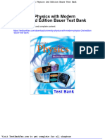 Dwnload Full University Physics With Modern Physics 2nd Edition Bauer Test Bank PDF