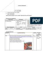 Esquema de Sesión de Aprendizaje Comunicaciòn Erick Leon