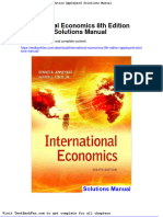 Dwnload Full International Economics 8th Edition Appleyard Solutions Manual PDF