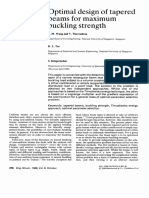 1986 - Optimal Design of Tapered Beams For Maximum Buckling Strength