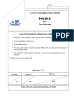 Graphs of Motion Test