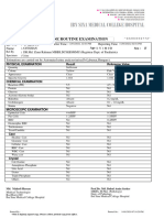 Urine Routine Examination:: C428300 Id No