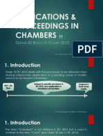 Applications Proceedings in Chambers