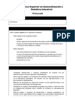 FPGS 1.0 Técnico Superior en Automatización y Robótica Industrial