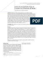 Formacion de Precipitado Bajo El Efecto de La Acidez