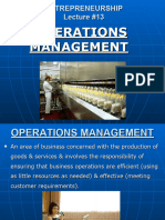 Operations Management Lesson 13