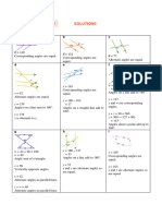 Angles in Parallel Lines SOLUTIONS