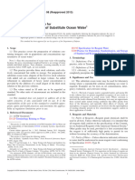 ASTM D1141-1998 (2013) Standard Practice For The Preparation of Substitute Ocean Water