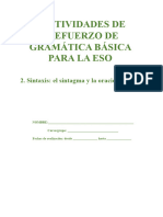 Actividades de Refuerzo de Gramatica Basica para La Eso-2