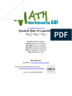 Quotient Rule Worksheet