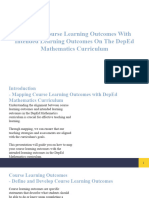 Mapping Course Learning Outcomes With Intended Learning Outcomes On The DepEd Mathematics Curriculum