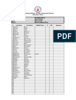 OASIS General Meeting Attendance Form