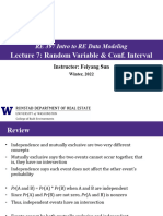 Lecture 7 Random Variable Confidence Interval