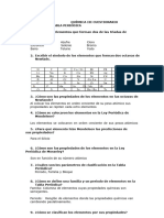 Cuestionario Contestado Sobre La Tabla Periodica