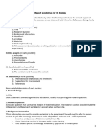 Lab Report Guidelines For IB Biology