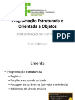 Programacao Estruturada e Orientada A Objetos - Aula-01