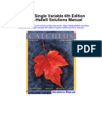 Ebook Calculus Single Variable 6Th Edition Hughes Hallett Solutions Manual Full Chapter PDF