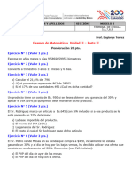 Examen Modelo B - Regla de Tres Porcentajes