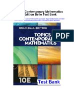 Topics in Contemporary Mathematics 10Th Edition Bello Test Bank Full Chapter PDF