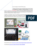 Expt. 01 Application of Computer in Textile Wet Processing
