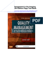 Quality Management in The Imaging Sciences 5Th Edition Papp Test Bank Full Chapter PDF