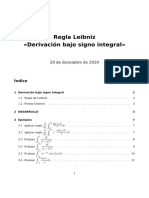 Integrales Regla Leibniz Derivacion Bajo Signo Integral