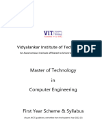 2022 - Final - VIT - CMPN - Autonomy Scheme and Syllabus - FY - MTech - V3