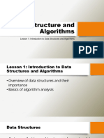 Lesson 1: Introduction To Data Structures and Algorithms