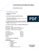 Memoria Descriptiva de Declaratoria de Fabrica