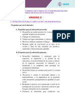 Unidad 2: I.-Estrategias para La Educación Socioemocional