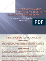 Aportes de Voltaire, Diderot y Rousseau en La Revolucion Francesa