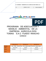 Programa de Adecuacion y Manejo Ambiental de La Empresa