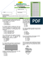 Prova Matematica 6 Ano IV Periodo