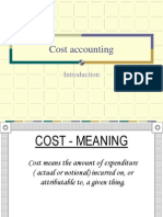 of Introduction of Cost Accounting