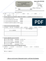 Exercices de Remédiation 1 - Ortho+Voc