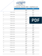 Faisalabad Ramadan Calendar 2024 Urdupoint