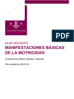 Manifestaciones Básicas de La Motricidad: Guía Docente