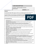 Accounts Assistant Bank Reconciliation and Income FT