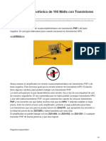 Amplificador Monofónico de 100 Watts Con Transistores PNP