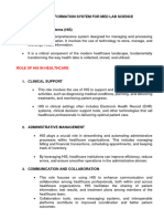 Health Information System For Med Lab Science