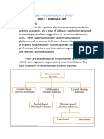 Recommender Systems-Unit I