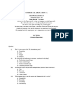 Grade X - Commercial Applications Third Pre Board 2022-23