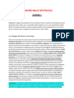 Modulo Lavoro Nello Spettacolo