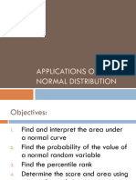 3-1 Application of Normal Curve