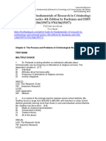 Test Bank For Fundamentals of Research in Criminology and Criminal Justice 4Th Edition by Bachman and Isbn 1506359574 978150635957 Full Chapter PDF