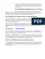 Political Science Term Paper Example