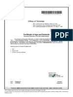 Office of Tehsildar: Certificate of Age and Domicile