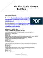 Management 12Th Edition Robbins Test Bank Full Chapter PDF