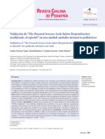 Escala de Estresores Parentales en Unidades de Cuidados Intensivos Pediatricos Adaptación Chilena.